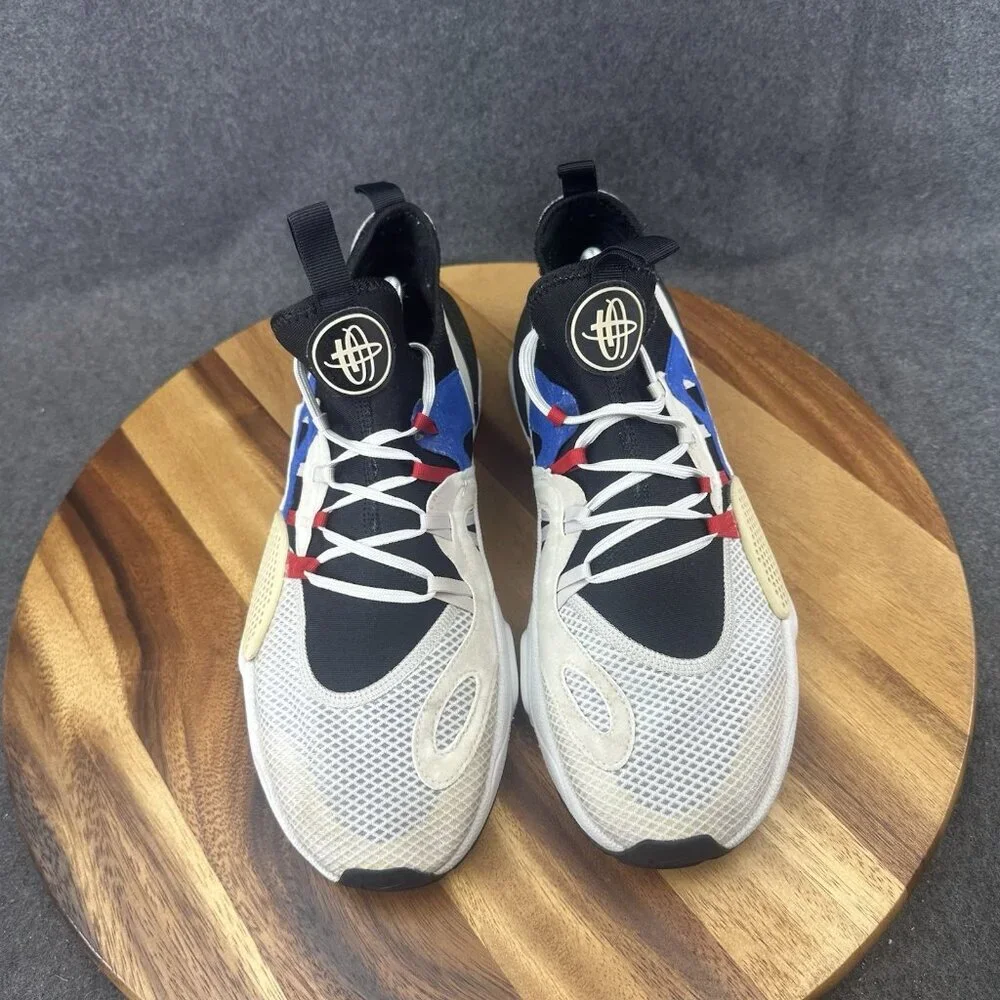 Nike Huarache EDGE TXT White Black Grey Royal Training AO1697-001 Size 11 - Picture 4 of 7